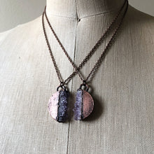 Load image into Gallery viewer, Amethyst Moon Phase Necklaces - Snow Moon Collection