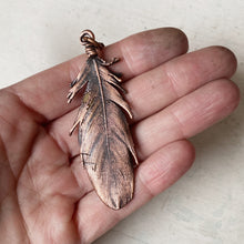 Load image into Gallery viewer, Electroformed Yellow Macaw Feather Necklace #2 - Ready to Ship