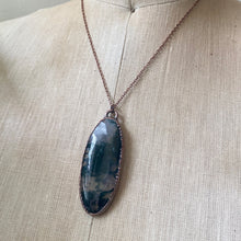 Load image into Gallery viewer, Moss Agate Oval Necklace #2- Ready to Ship