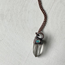Load image into Gallery viewer, Clear Quartz Point & Raw Opal Necklace #3 - Ready to Ship