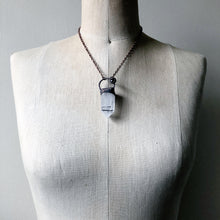 Load image into Gallery viewer, Tourmilinated Quartz Point & Grey Moonstone Necklace