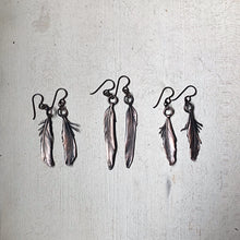 Load image into Gallery viewer, Electroformed Feather Earrings (Small) - Ready to Ship