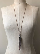Load image into Gallery viewer, Electroformed Feather Necklace (Standard Style #1) - Moksha Collection