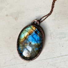 Load image into Gallery viewer, Oval Labradorite Necklace #1 - Ready to Ship