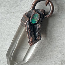 Load image into Gallery viewer, Clear Quartz Point & Raw Opal Necklace #4 - Ready to Ship