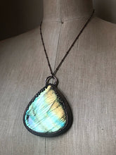 Load image into Gallery viewer, Labradorite Tear Drop Necklace (Extra Large) - Spring Equinox Collection