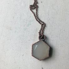 Load image into Gallery viewer, White Moonstone Hexagon Necklace #5 - Ready to Ship
