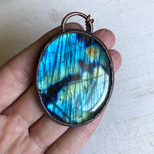 Load image into Gallery viewer, Large Labradorite Oval Necklace - Ready to Ship