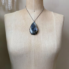 Load image into Gallery viewer, Labradorite New Moon Necklace #1 - Sterling Silver