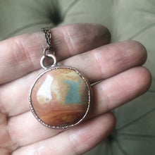 Load image into Gallery viewer, Polychrome Jasper Moon Necklace #11

