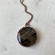 Load image into Gallery viewer, Hypersthene Black Moon Lilith Necklace #2 - Ready to Ship