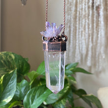 Load image into Gallery viewer, Clear Quartz Polished Point & Vera Cruz Amethyst Necklace - Ready to Ship