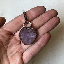 Load image into Gallery viewer, Amethyst Hexagon Necklace