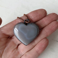 Load image into Gallery viewer, Agate Druzy “Broken Open” Heart Necklace - Ready to Ship