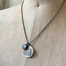 Load image into Gallery viewer, Live By the Moon Sterling Silver Necklace with Rainbow Moonstone - Ready to Ship