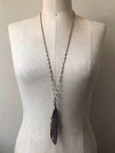 Load image into Gallery viewer, Electroformed Feather Necklace (Standard Style #2) - Moksha Collection