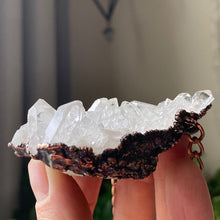 Load image into Gallery viewer, Clear Quartz Cluster & Pink Sapphire Statement Necklace