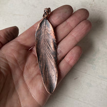Load image into Gallery viewer, Electroformed Blue & Green Macaw Feather Necklace #2 - Ready to Ship