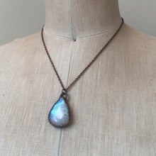 Load image into Gallery viewer, Rainbow Moonstone Teardrop Necklace - Ready to Ship