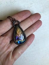 Load image into Gallery viewer, Purple Labradorite Teardrop Necklace #2 - Ready to Ship