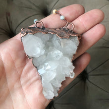Load image into Gallery viewer, Clear Quartz Statement Necklace with Amazonite Chain - Ready to Ship