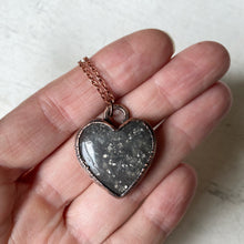 Load image into Gallery viewer, Black Sunstone Heart Necklace #2 - Ready to Ship