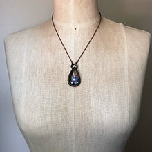 Load image into Gallery viewer, Purple Labradorite Teardrop Necklace #2 - Ready to Ship