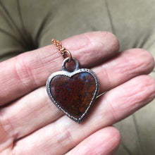 Load image into Gallery viewer, Moss Agate Heart Necklace #5 - Ready to Ship