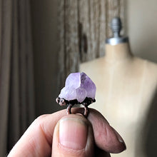 Load image into Gallery viewer, Raw Tibetan Amethyst Mini Cluster Necklace #2