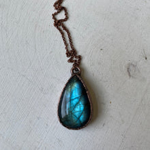Load image into Gallery viewer, Labradorite Teardrop Necklace #1 - Ready to Ship