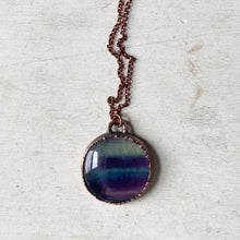 Load image into Gallery viewer, Fluorite Moon Necklace #1 - Ready to Ship