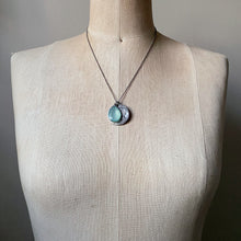 Load image into Gallery viewer, Live By the Moon Necklace with Light Blue Calcedony (Large)- Ready to Ship