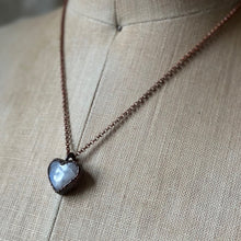 Load image into Gallery viewer, Rainbow Moonstone Heart Necklace #4- Ready to Ship