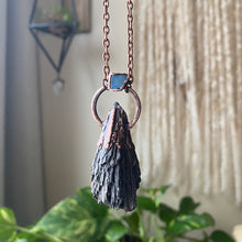 Load image into Gallery viewer, Black Kyanite & Opal Necklace #3 - Ready to Ship