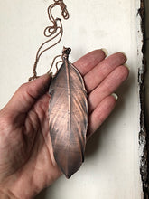 Load image into Gallery viewer, Electroformed Feather and Labradorite Necklace #2 - Moksha Collection