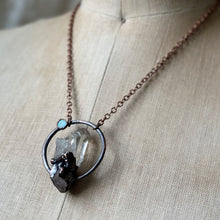 Load image into Gallery viewer, Clear Quartz Cluster & Raw Opal Necklace - Ready to Ship