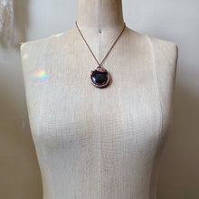 Load image into Gallery viewer, Hypersthene, Clear Quartz Druzy & Sculpted Snake Black Moon Lilith Necklace - Ready to Ship