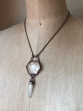 Load image into Gallery viewer, Clear Quartz Hexagon with Angel Aura Point Necklace - Ready to Ship