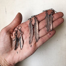 Load image into Gallery viewer, Electroformed Feather Earrings - Ready to Ship