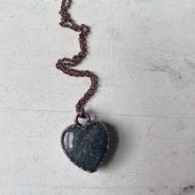 Load image into Gallery viewer, Black Sunstone Heart Necklace #1 - Ready to Ship
