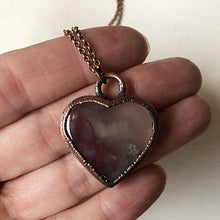 Load image into Gallery viewer, Moss Agate Heart Necklace #2 - Ready to Ship