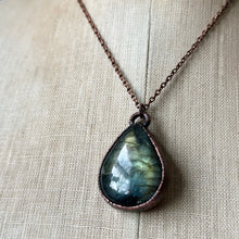 Load image into Gallery viewer, Labradorite Teardrop Necklace - Ready to Ship