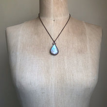Load image into Gallery viewer, Rainbow Moonstone Teardrop Necklace Round #2 - Ready to Ship