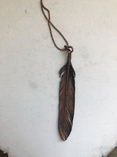 Load image into Gallery viewer, Electroformed Feather Necklace #3 - Ready to Ship (5/17 Update)