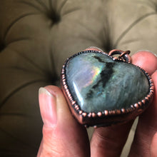 Load image into Gallery viewer, Labradorite Heart Necklace #1