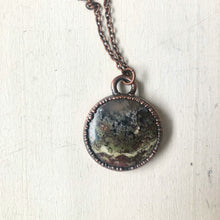 Load image into Gallery viewer, Moss Agate Full Moon Necklace #1 - Ready to Ship