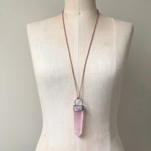 Load image into Gallery viewer, Large Rose Quartz Point Necklace - Ready to Ship