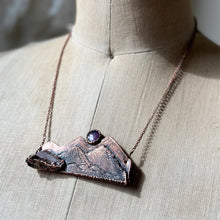 Load image into Gallery viewer, Pink Moonrise over the Mountains Necklace - Ready to Ship