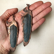 Load image into Gallery viewer, Electroformed Macaw Feather Necklace - Ready to Ship