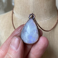 Load image into Gallery viewer, Rainbow Moonstone Teardrop Necklace #2 - Ready to Ship